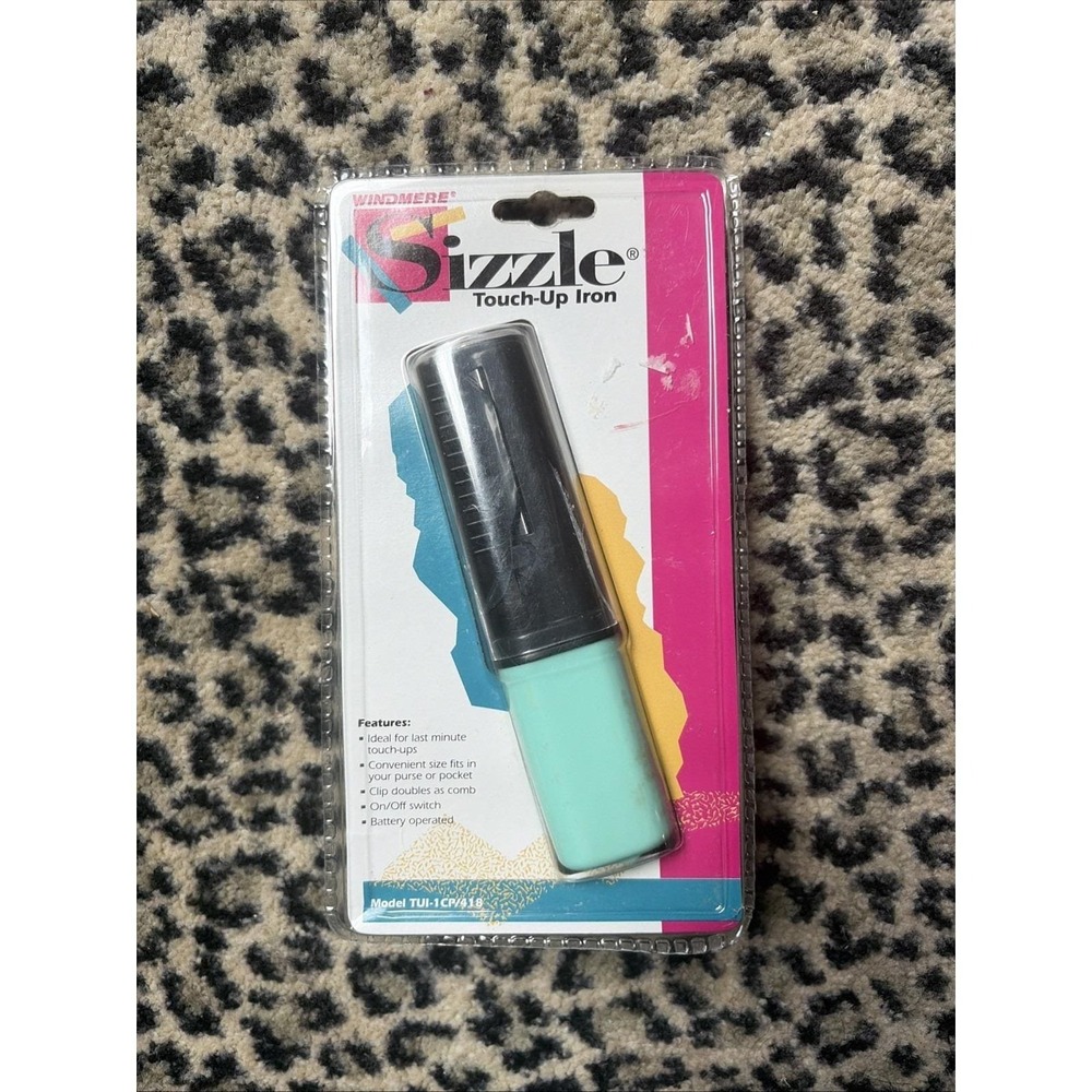 Windmere Sizzle Touch-Up Battery Op Mini Travel Curling Iron Vintage Sealed! 80s